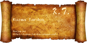 Kuzma Tardos névjegykártya